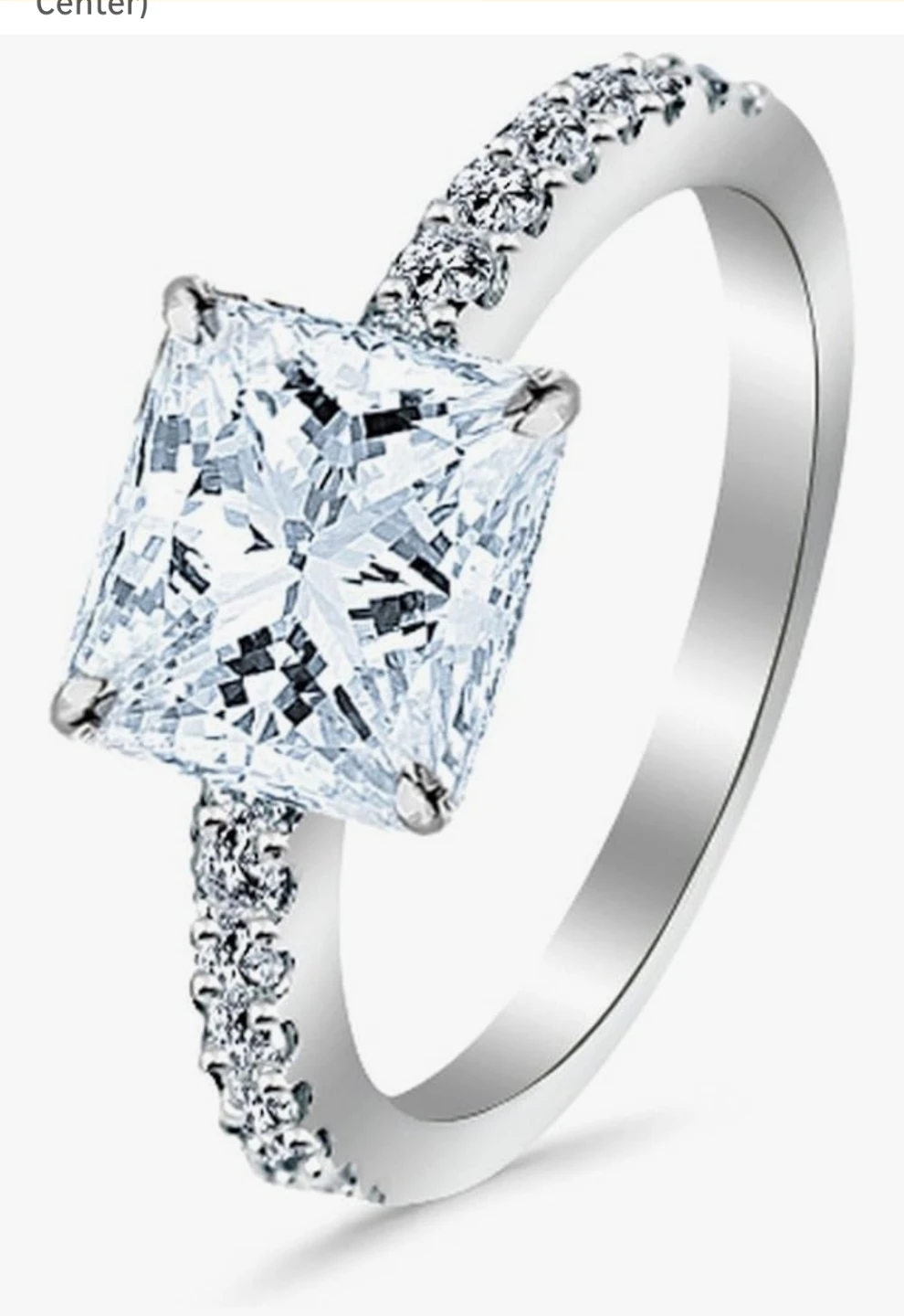 Moissanite 925 Silver Ring Size 5  1.50carat - photo 2