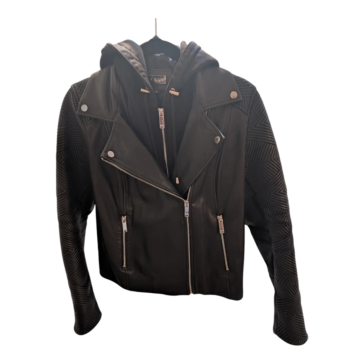 Danier Imani Leather Moto Jacket, Size L - photo 2