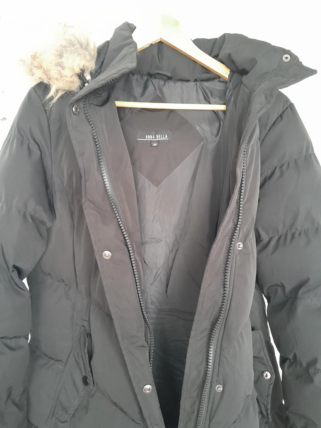 Anna Bella Black Puffer Coat - Size M - photo 2