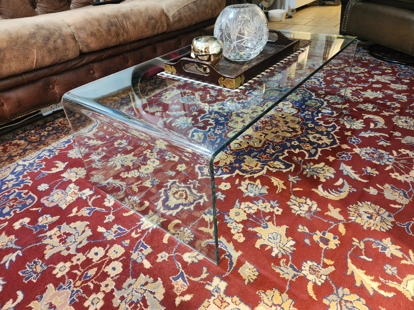 Waterfall Glass Coffee Table