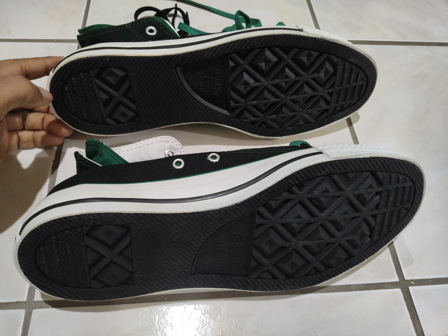 Converse All Star High Top Sneakers - Black/Green - photo 5