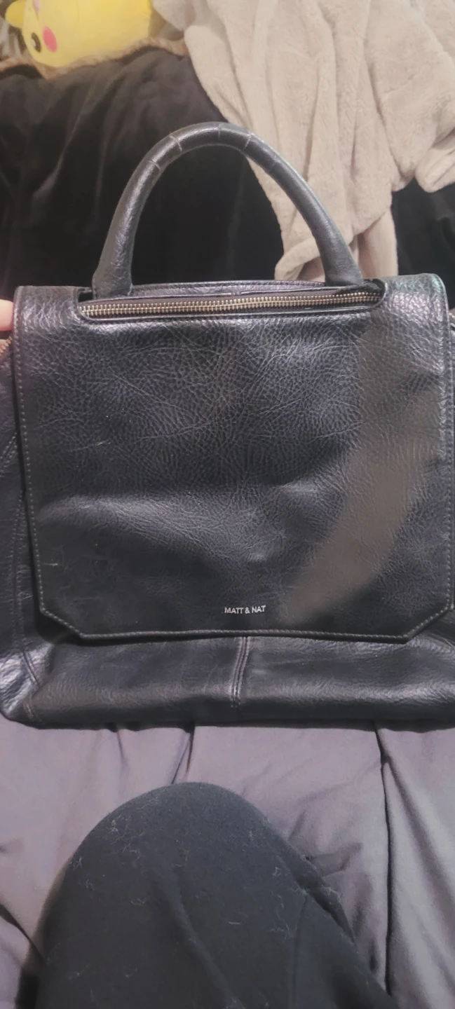 FREE 🥕Matt & Nat Black Vegan Leather Satchel Bag