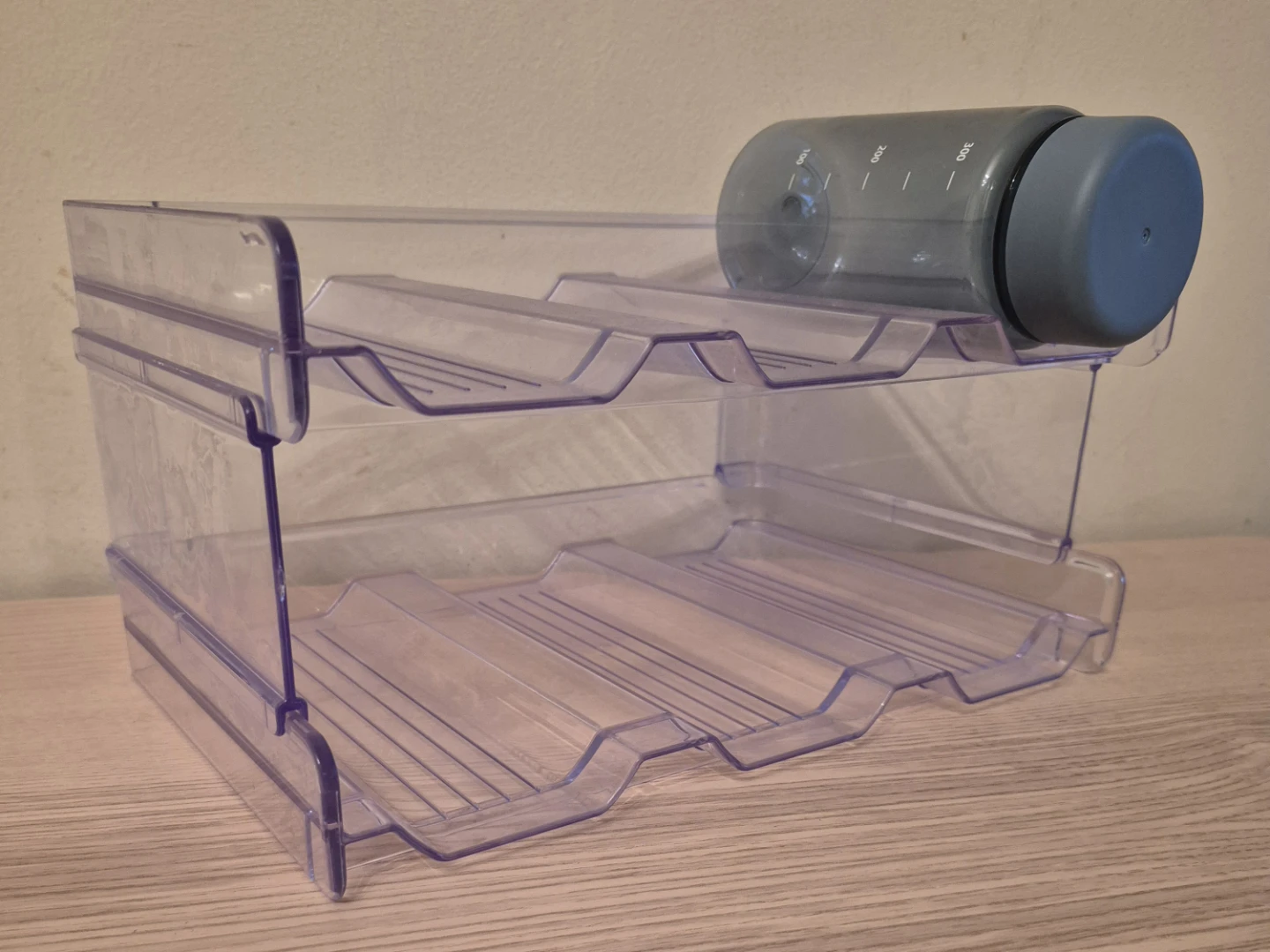 Clear 2-Tier Water Bottle Organizer 🧡