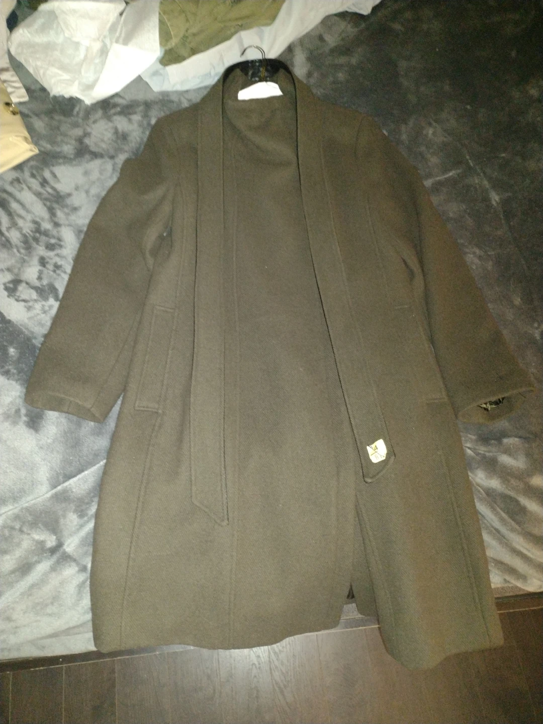 Women's Olive Green Wool Blend Coat