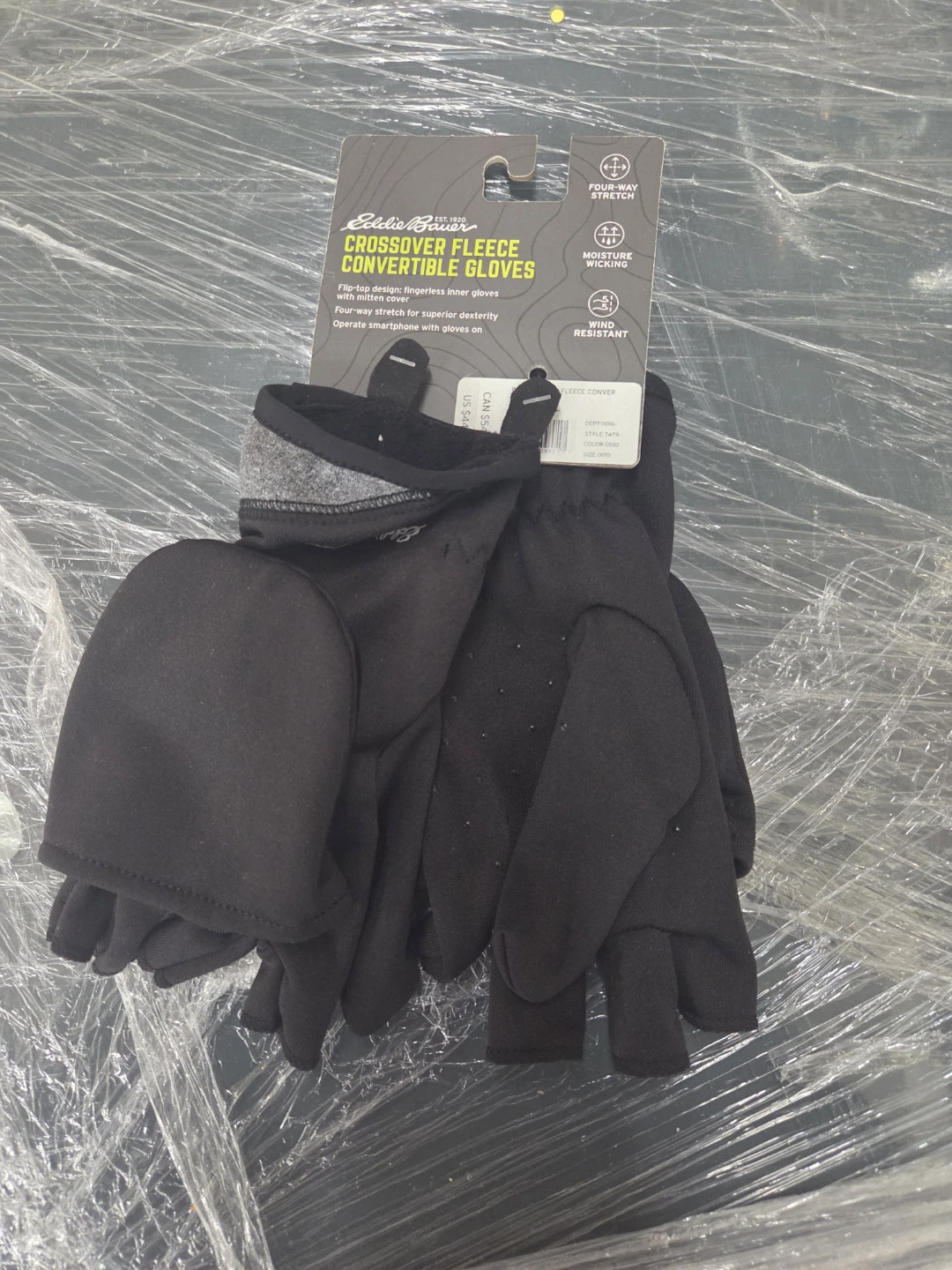 Eddie Bauer Crossover Fleece Convertible Gloves L/XL