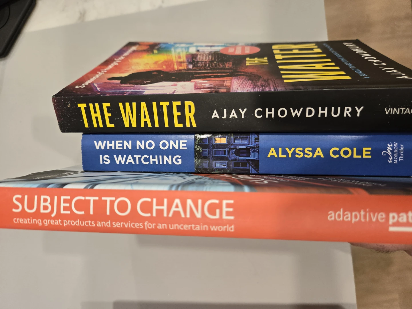 Subject to Change, When No One is Watching, The Waiter Books
