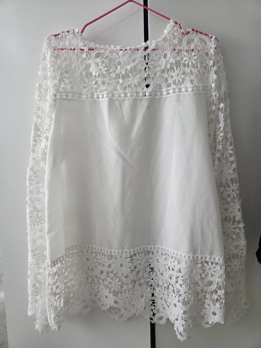 Black or white Lace Trim Blouse - photo 4