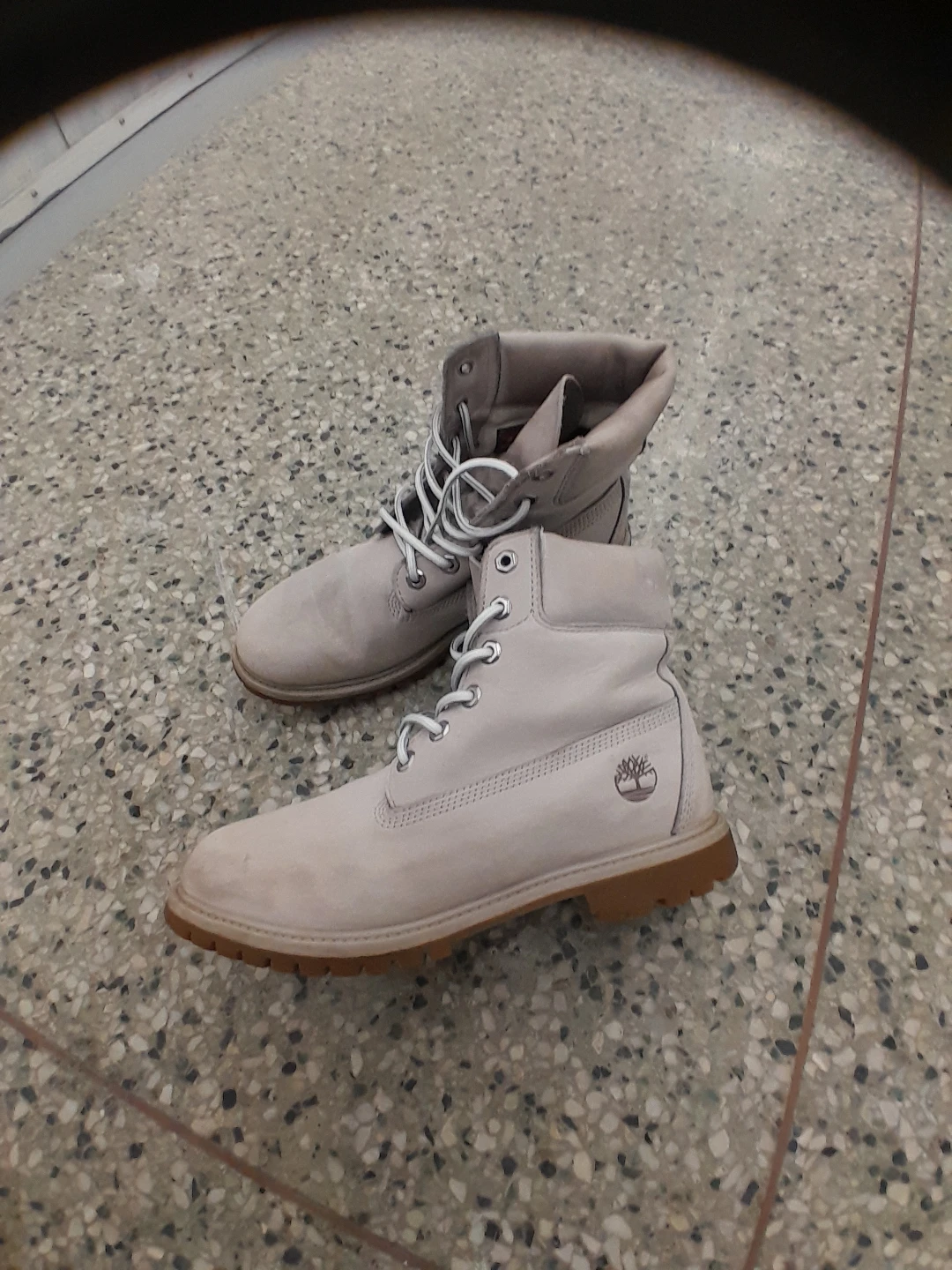 Timberland Women's Beige Suede Lace-Up Boots size 10 - photo 2