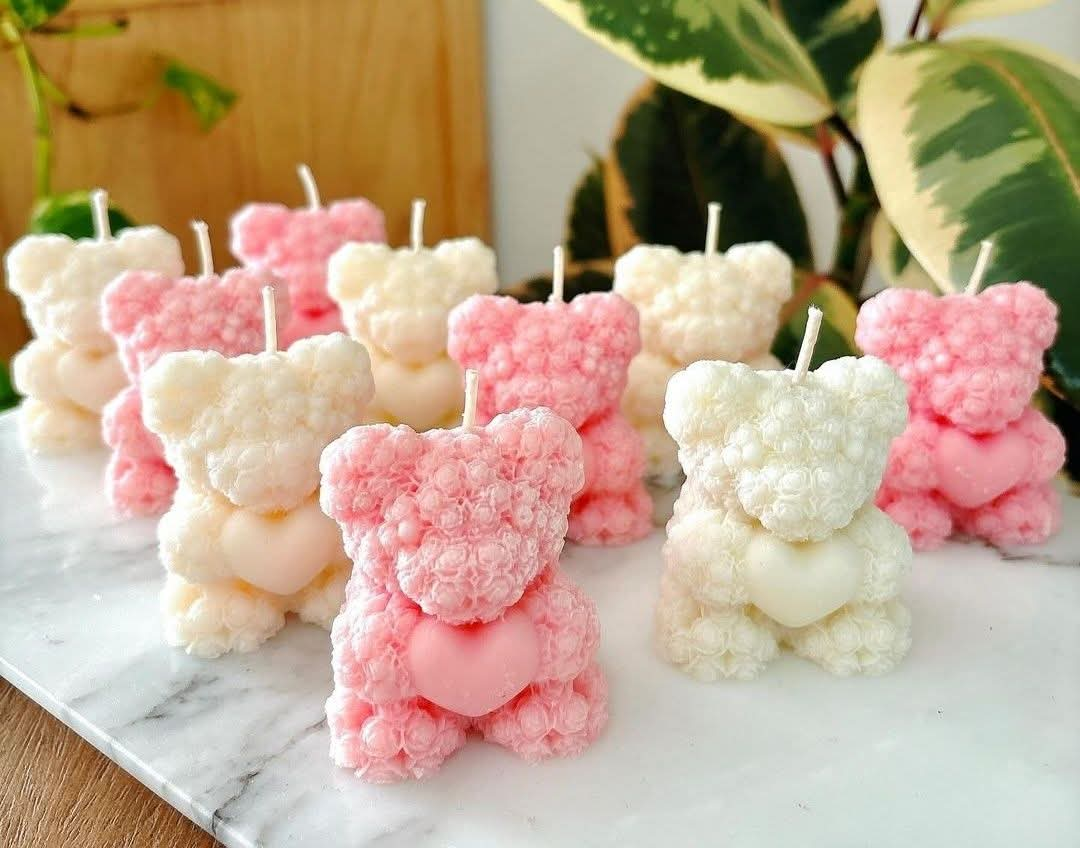 Handmade Scented Candles - Rose & Teddy Bear Designs - photo 5
