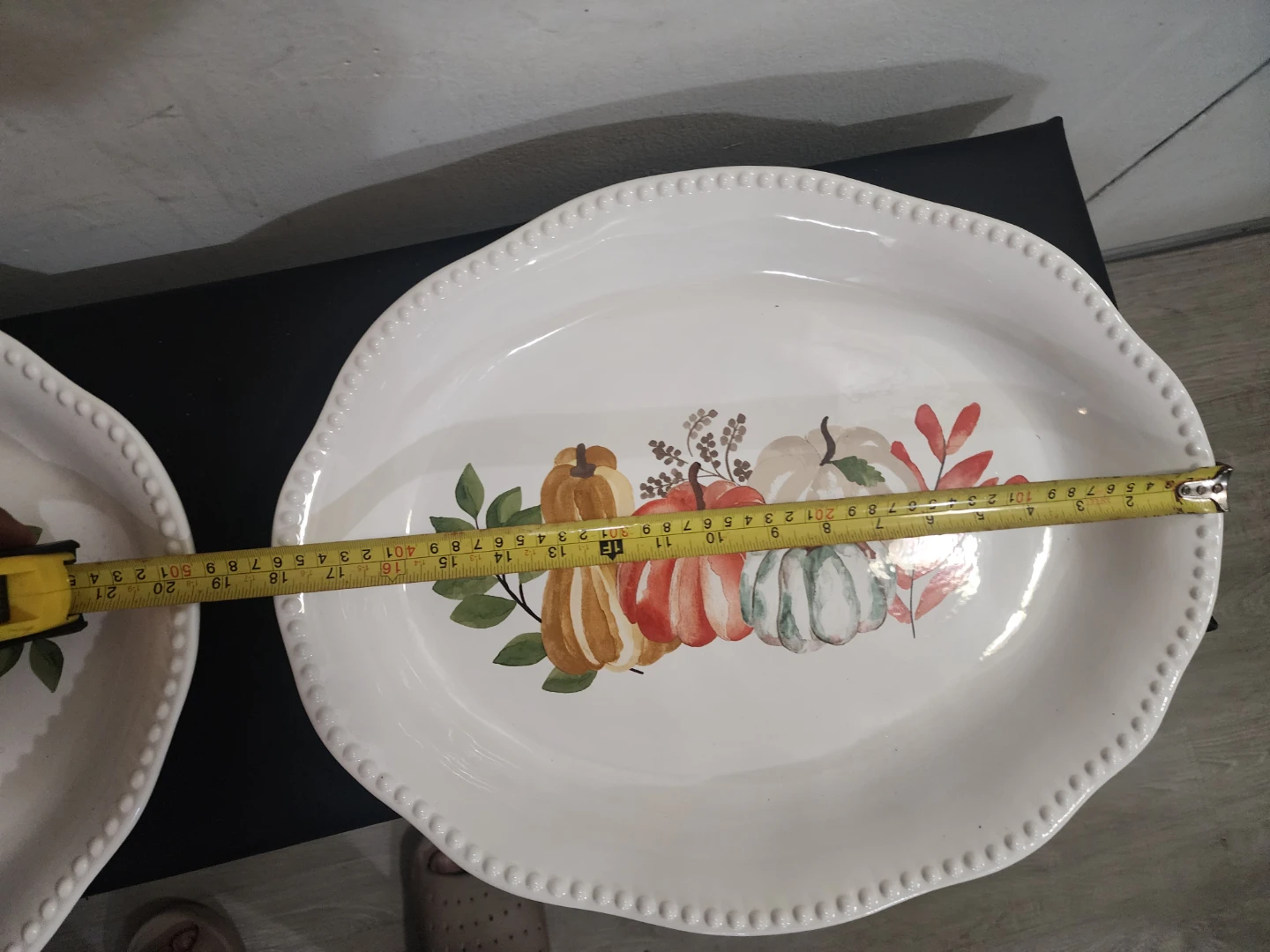 Serving Platter with Pumpkins - 14 Inch