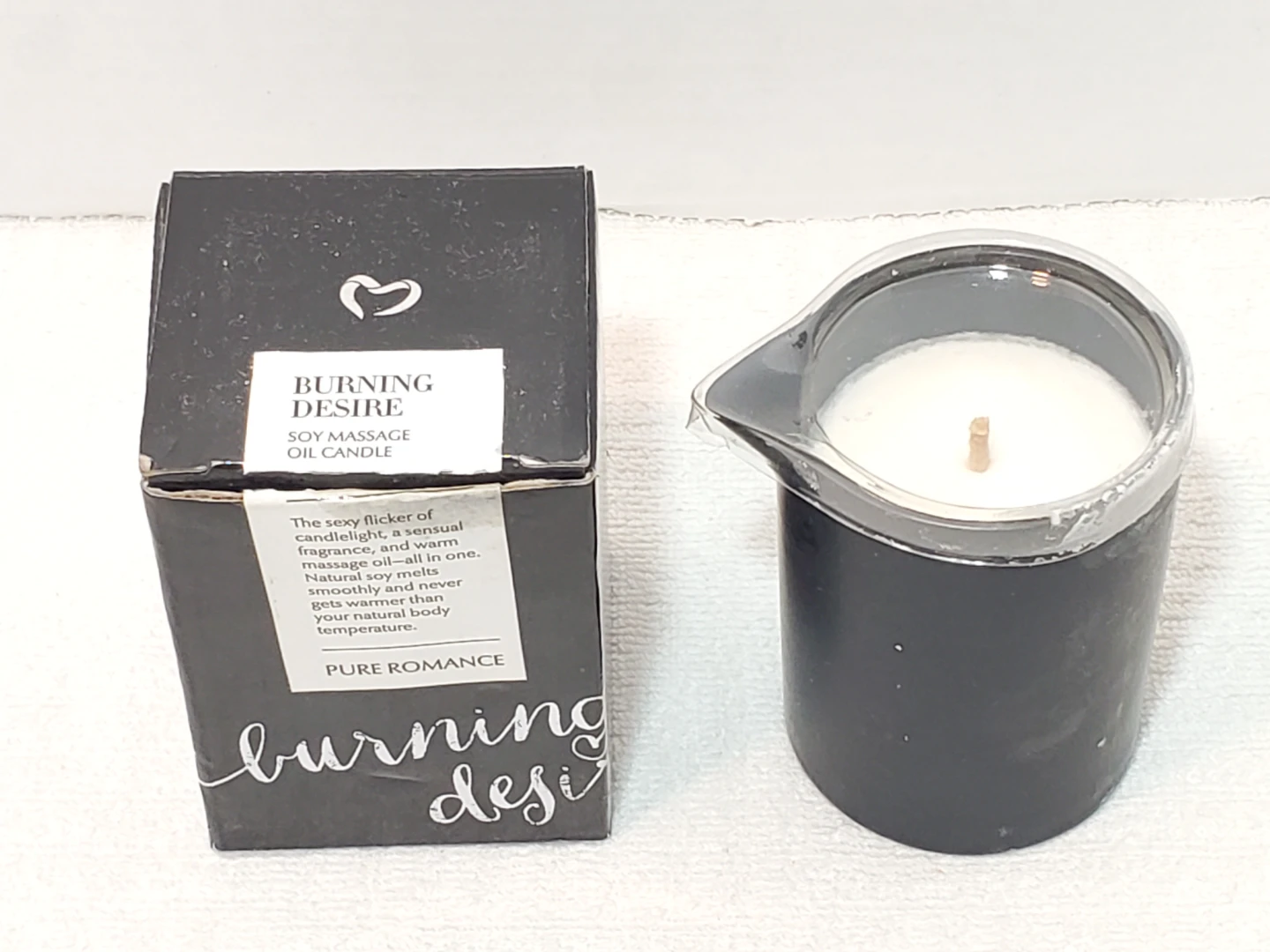 Burning Desire Soy Massage Oil Candle by Pure Romance New Box - photo 2