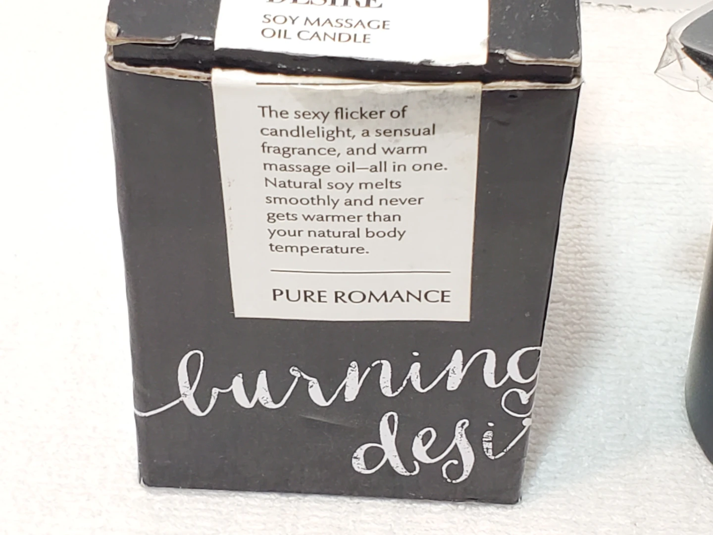 Burning Desire Soy Massage Oil Candle by Pure Romance New Box - photo 3