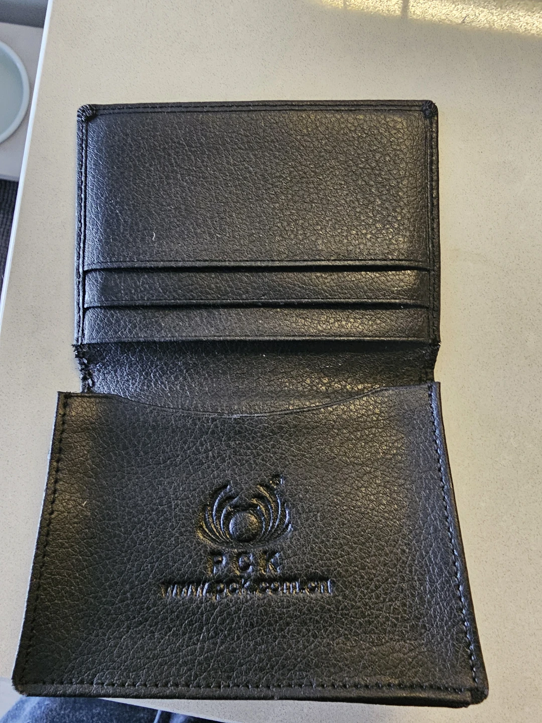 PCK Black Leather Card Holder