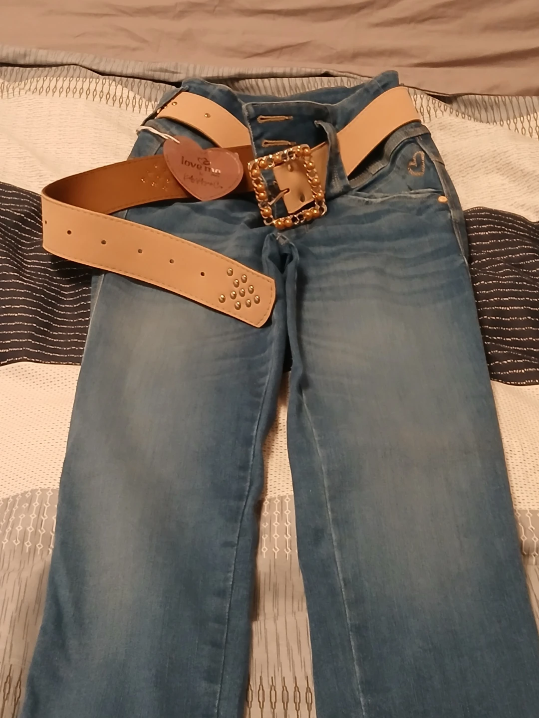 Love Me Girls' Jeans with Belt - photo 3