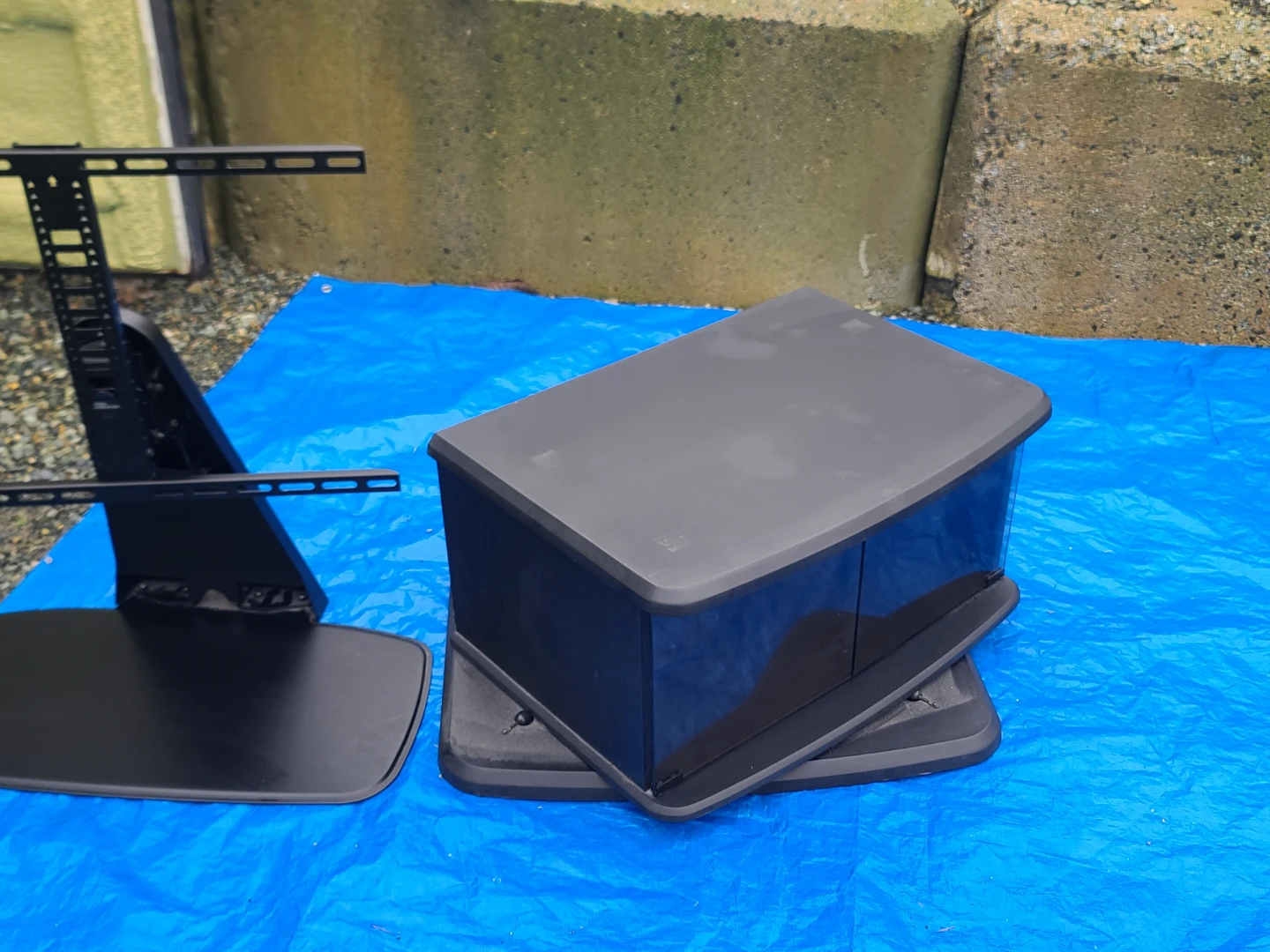 Black TV Stand with Mount - photo 4
