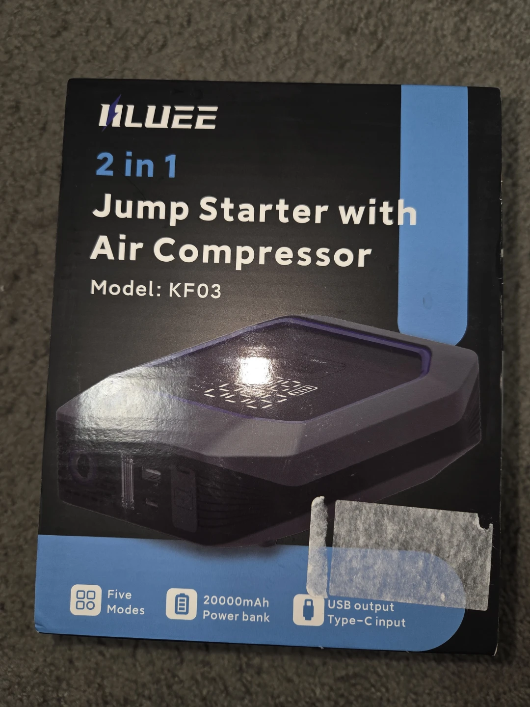 New ILUEE 2 in 1 Jump Starter with Air Compressor
