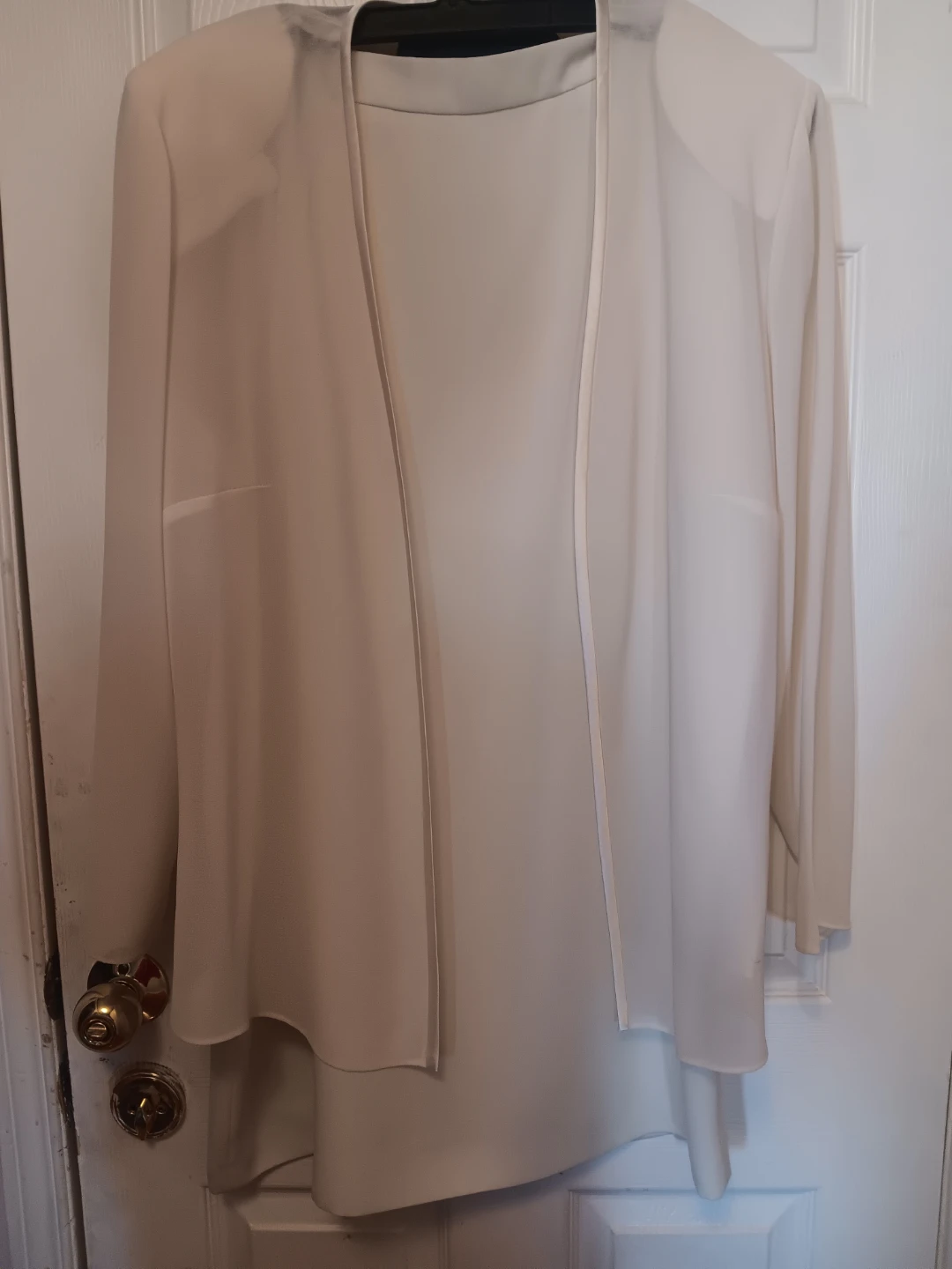 Women's Cream Cardigan and Dress Set