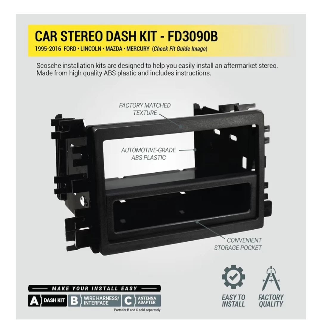 Scosche FD3090 Car Stereo Dash Kit