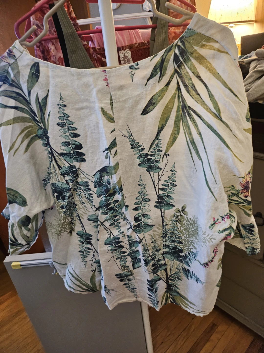 Viola Borghi 100% Linen Floral Print Blouse - photo 4