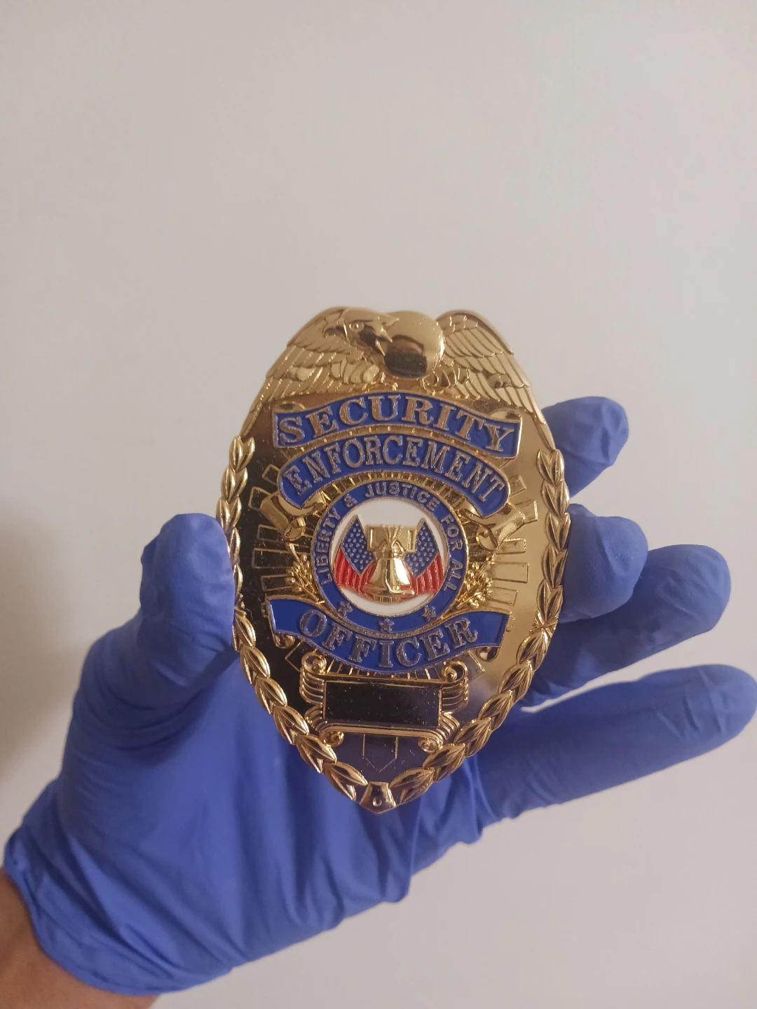 Security Enforcement Officer Badge – New, Gold-Tone