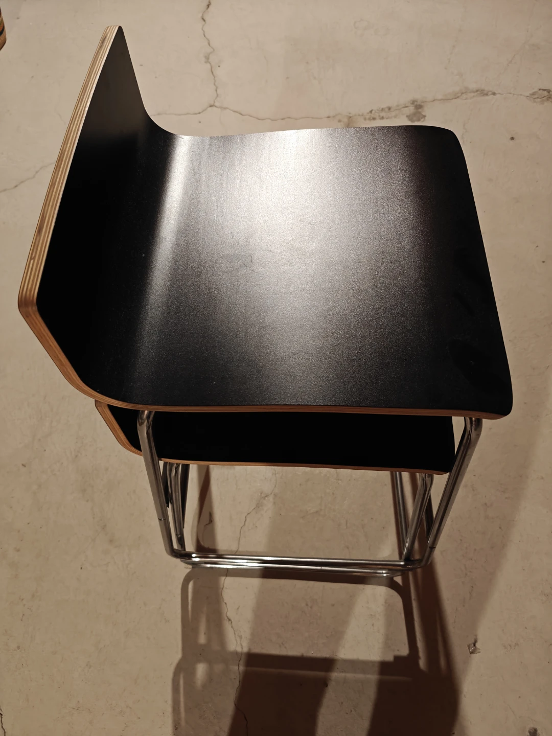 Black Modern Stacking Bar Chairs - Set of 2 - photo 3