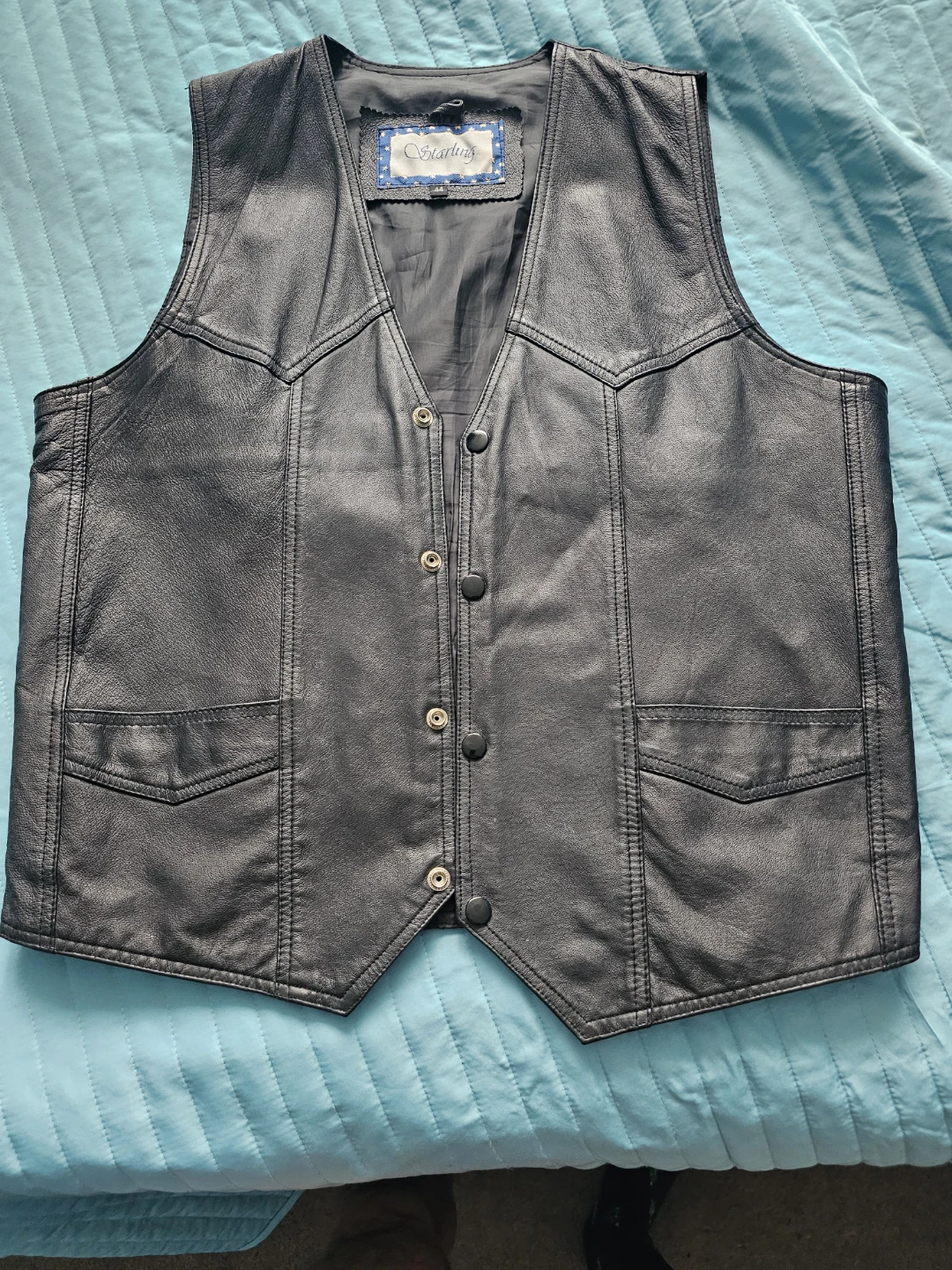 Starling Leather Vest, Size M - photo 2