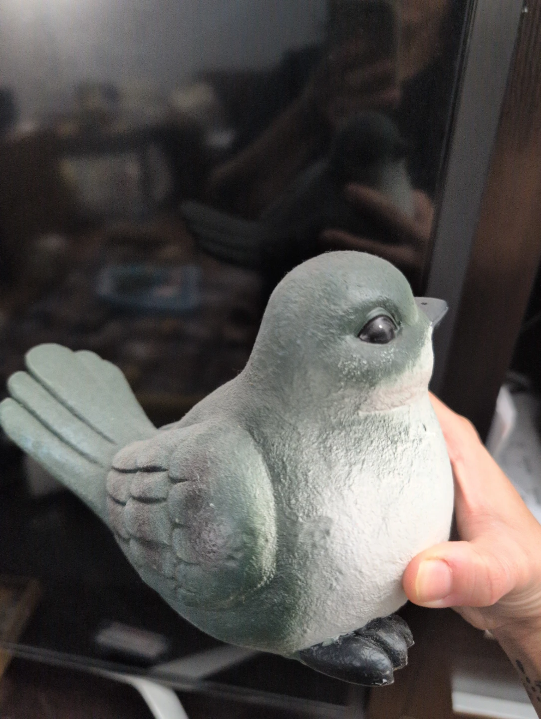 Decorative Green Bird Figurine