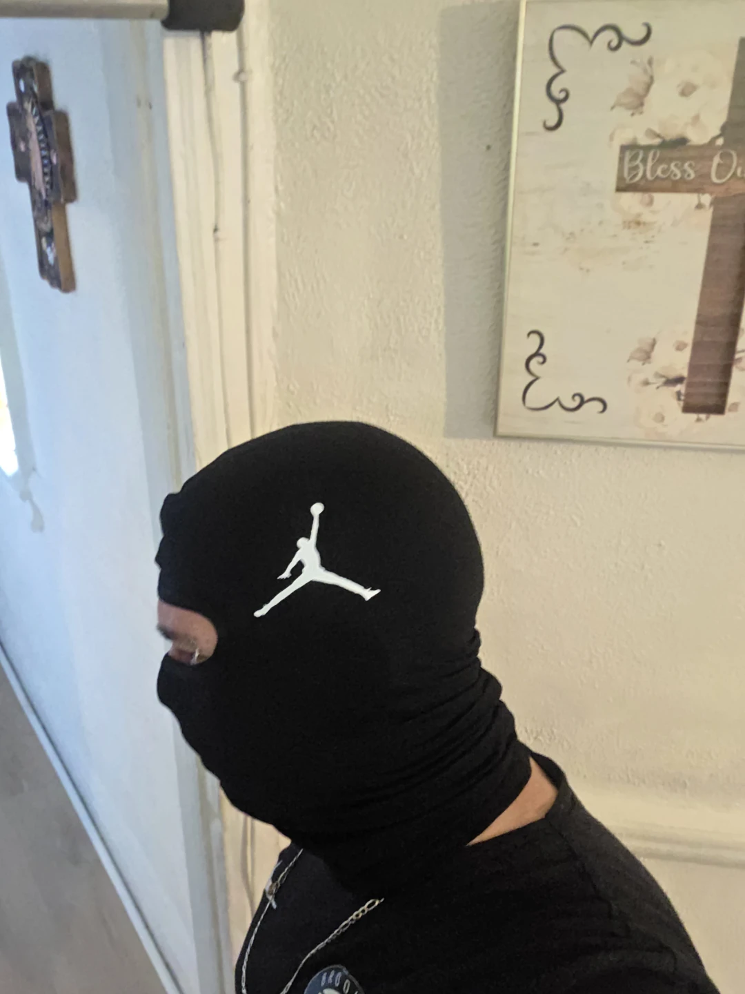 Black Jordan Balaclava Ski Mask