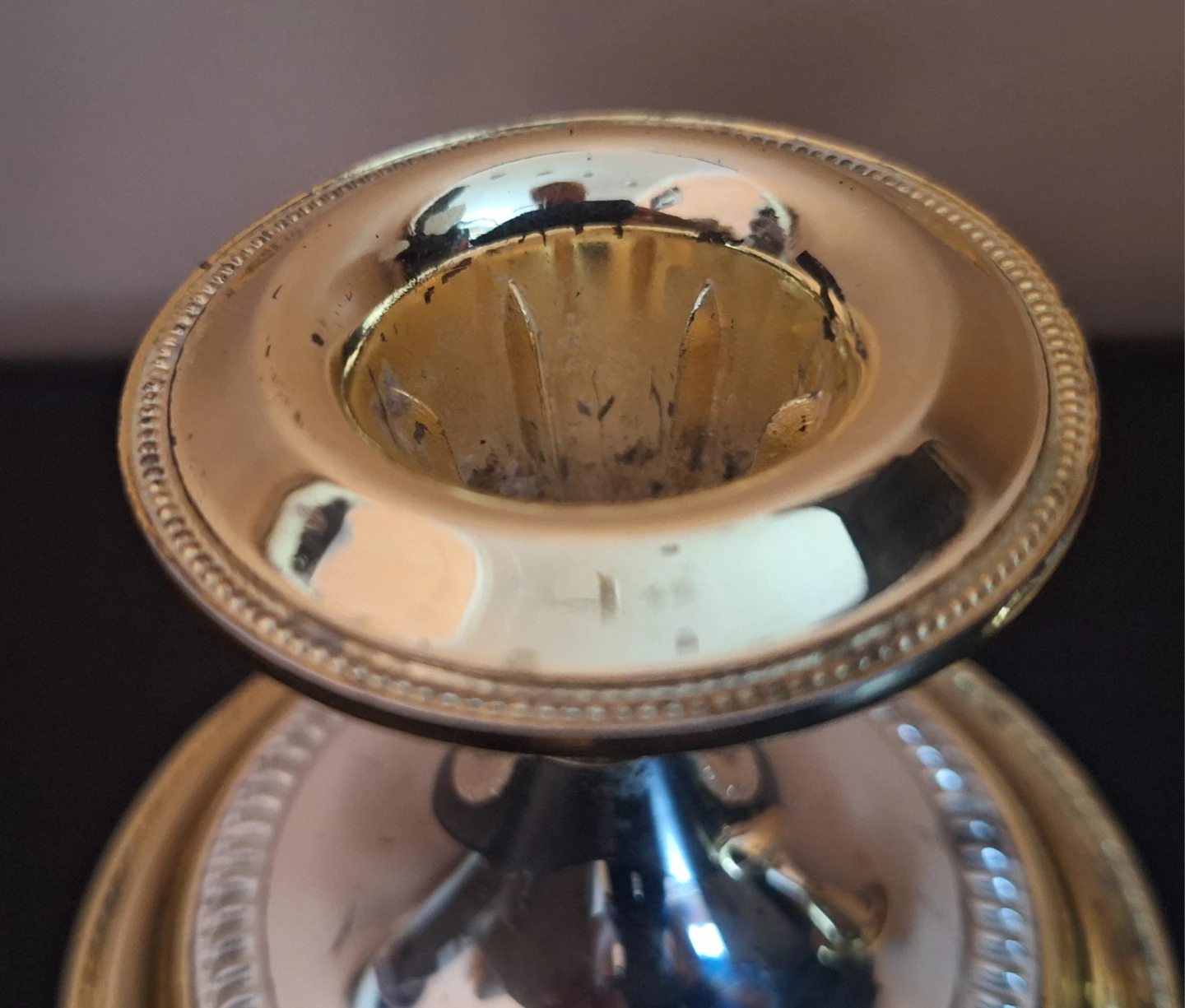 Vintage Gold & Silver Candlestick Holders (Pair) - photo 4
