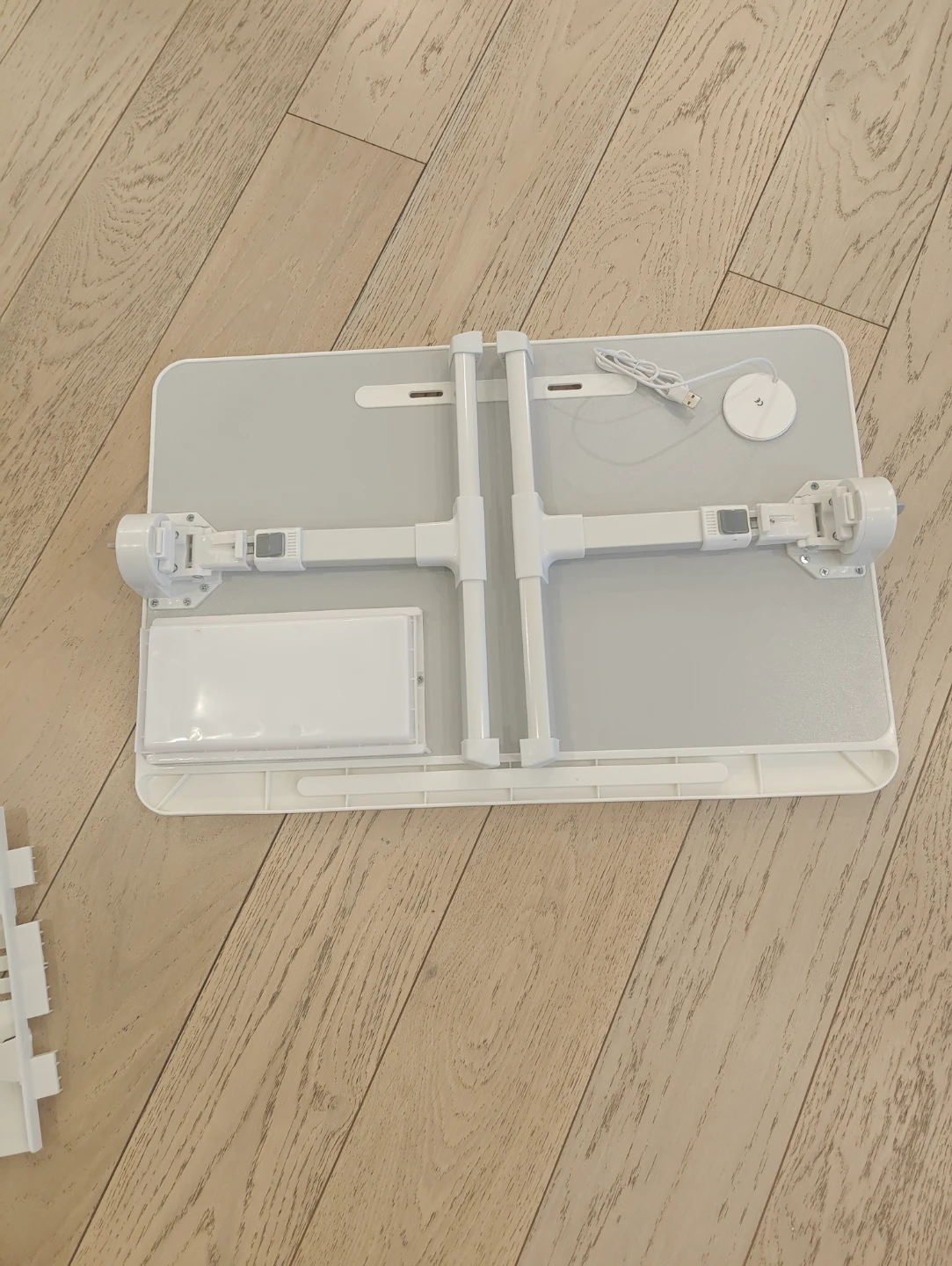 White Folding Lap Desk with USB Fan and Light - photo 3