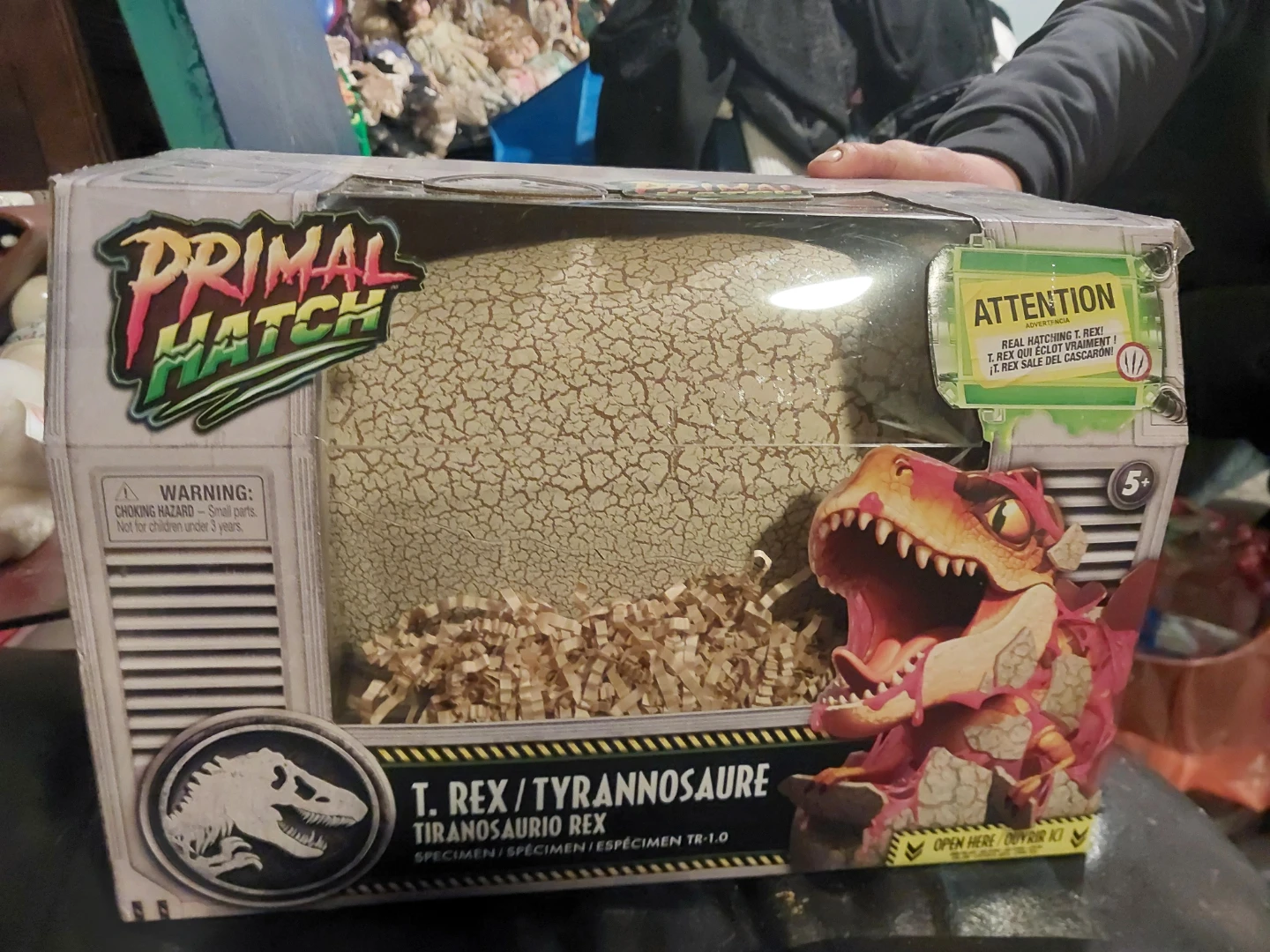 Jurassik world Primal Hatch T. Rex Tyrannosaurus Specimen TR 1.0