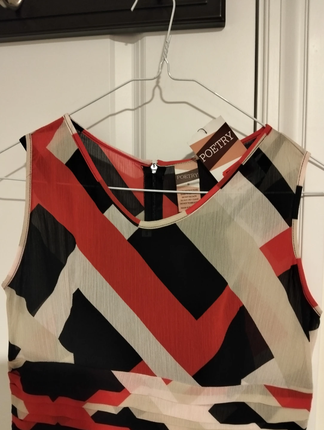 POETRY Women's Geometric Print Sleeveless Dress Size M - photo 2