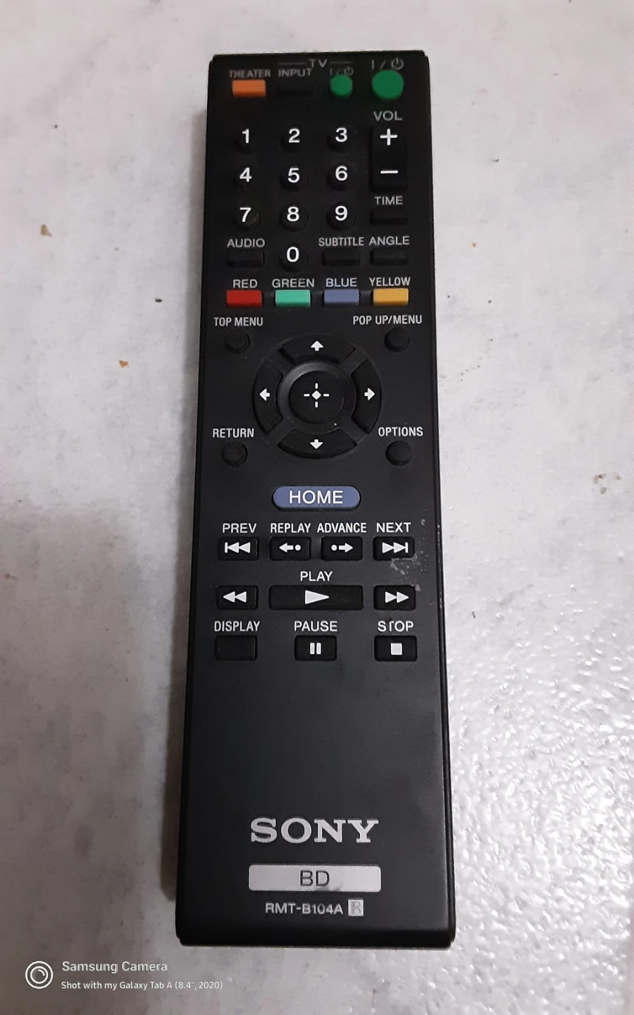 Sony RMT-B104A BD Remote Control