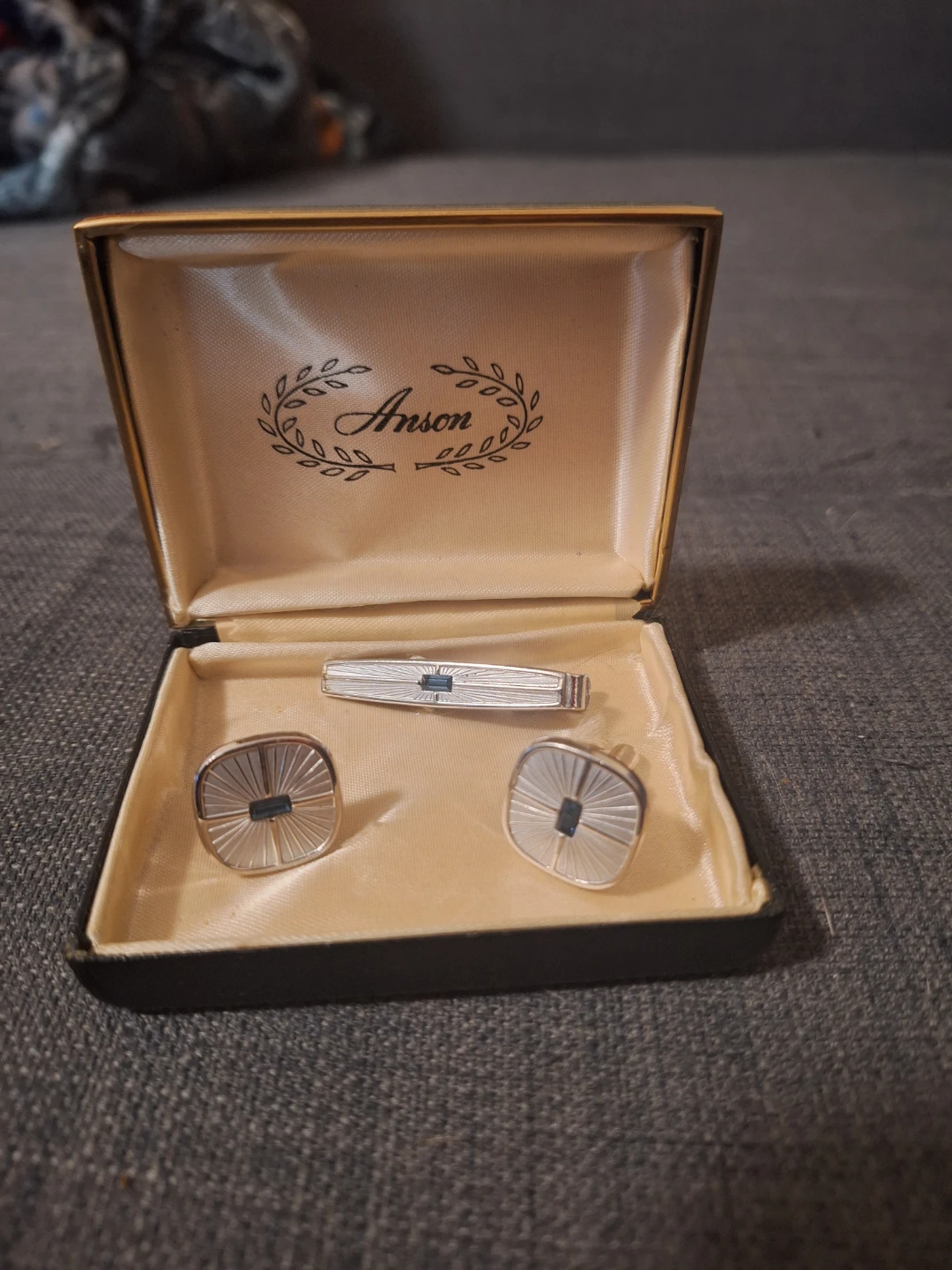 Anson Cufflinks & Tie Clip Set with Box