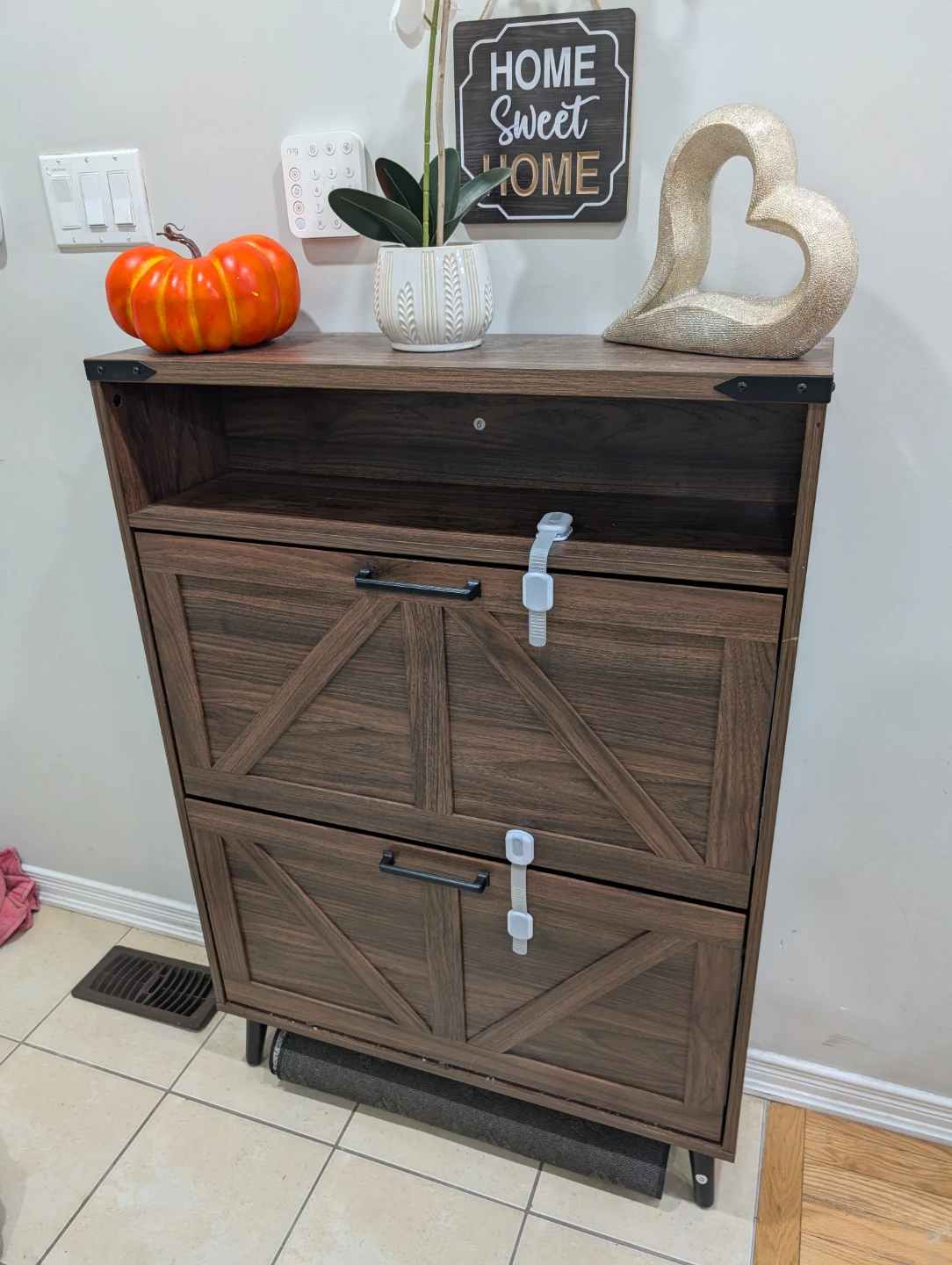 Wood Shoe Storage Cabinet - photo 2