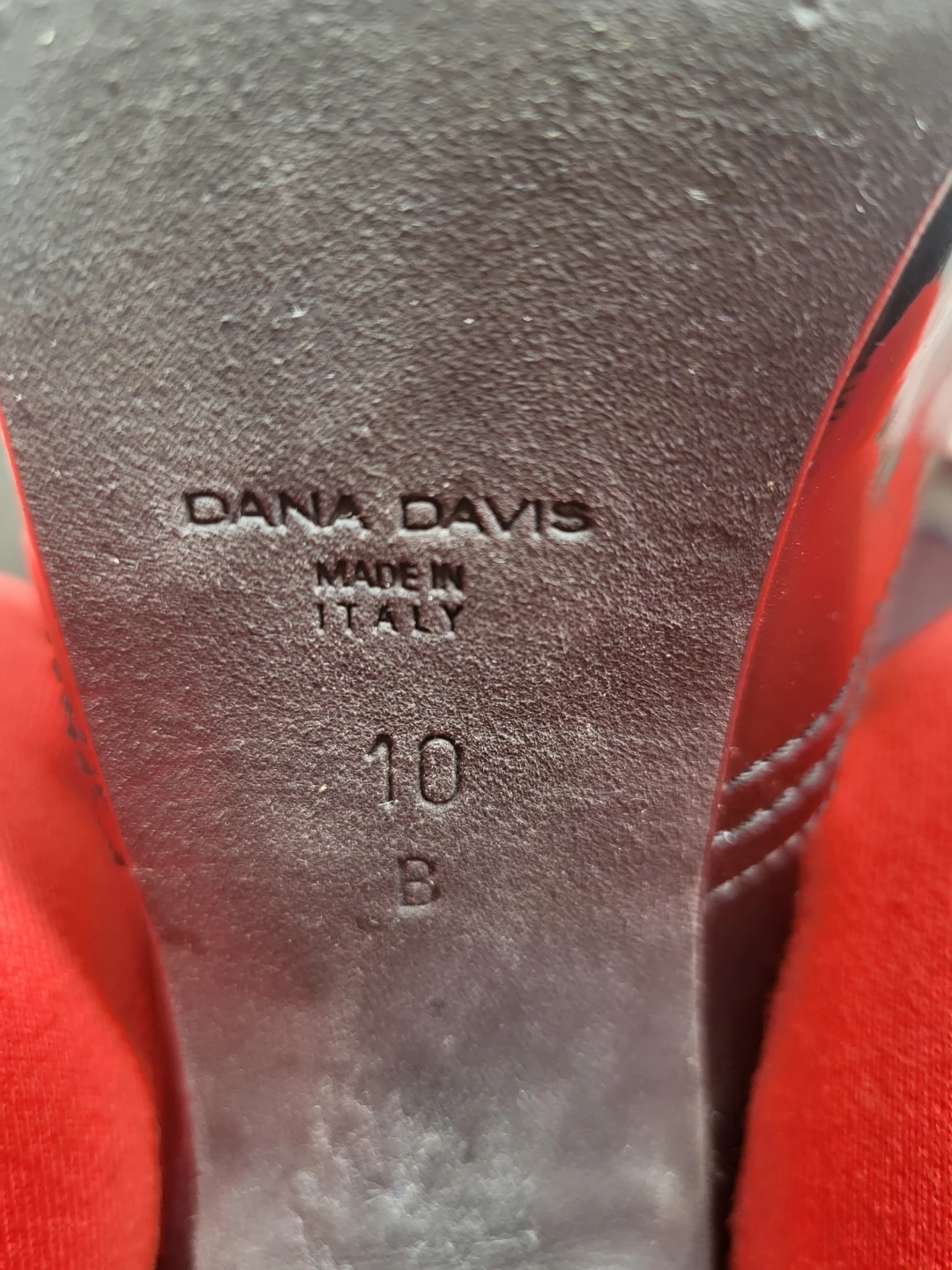 Dana Davis Black Peep Toe Heels Size 10 - photo 4