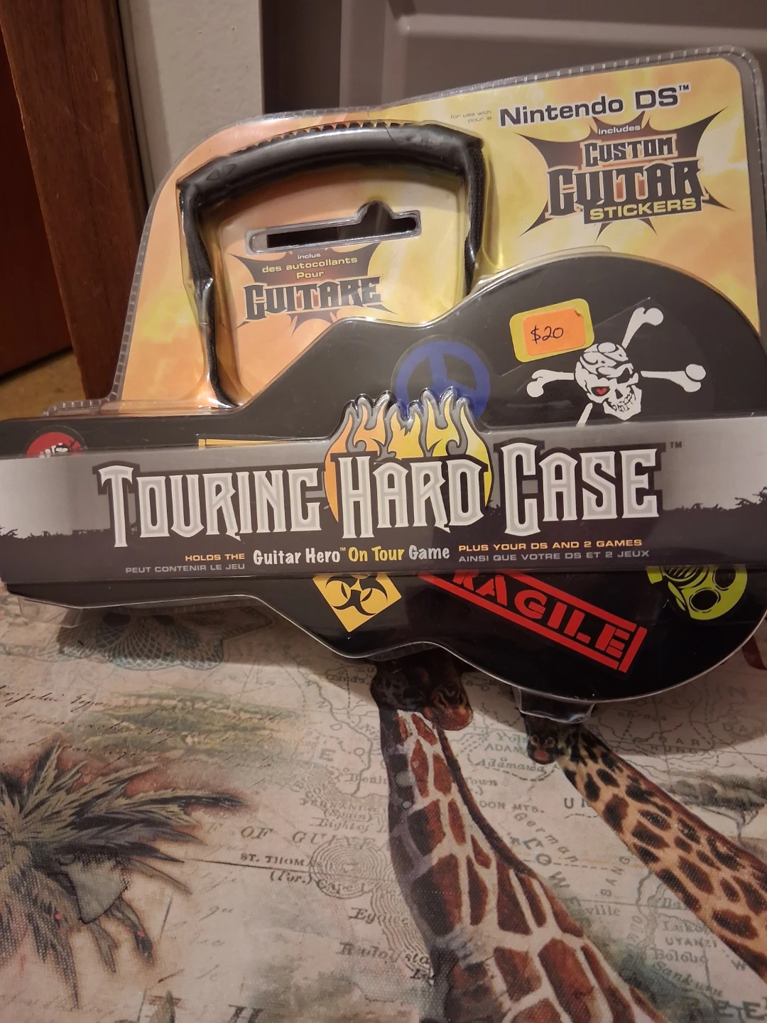 Nintendo DS Custom Guitar Stickers and Touring Hard Case