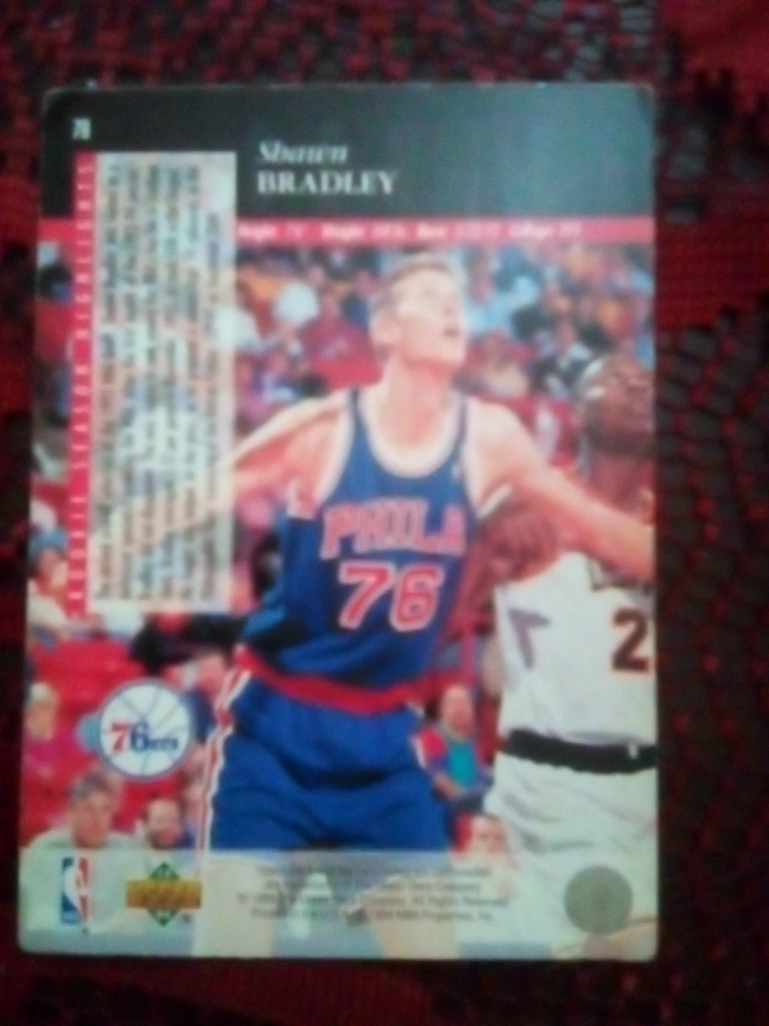 1993-94 Upper Deck Shawn Bradley Basketball Card - photo 2