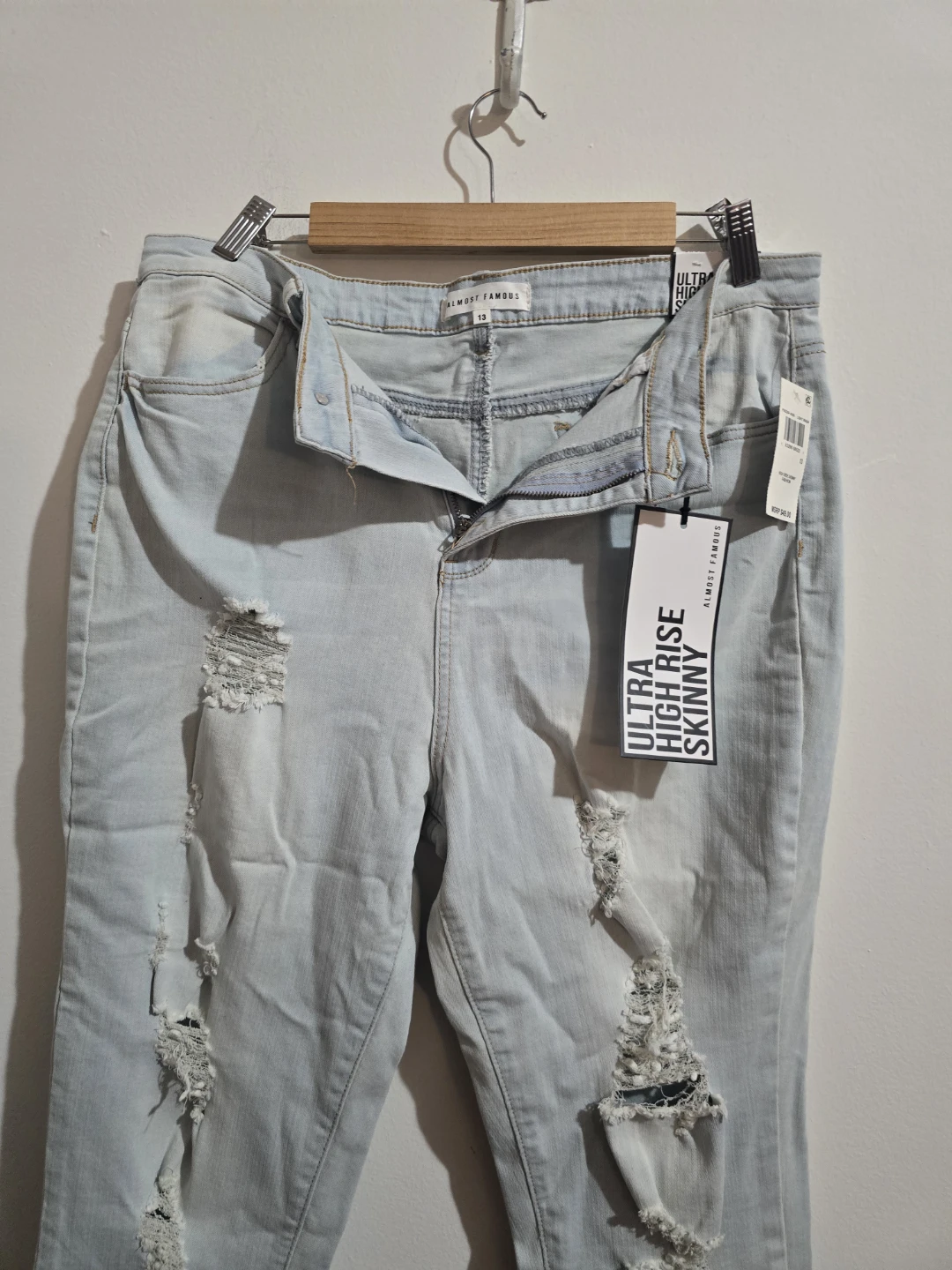 Almost Famous Ultra High Rise Skinny Jeans - Size 13 - photo 2