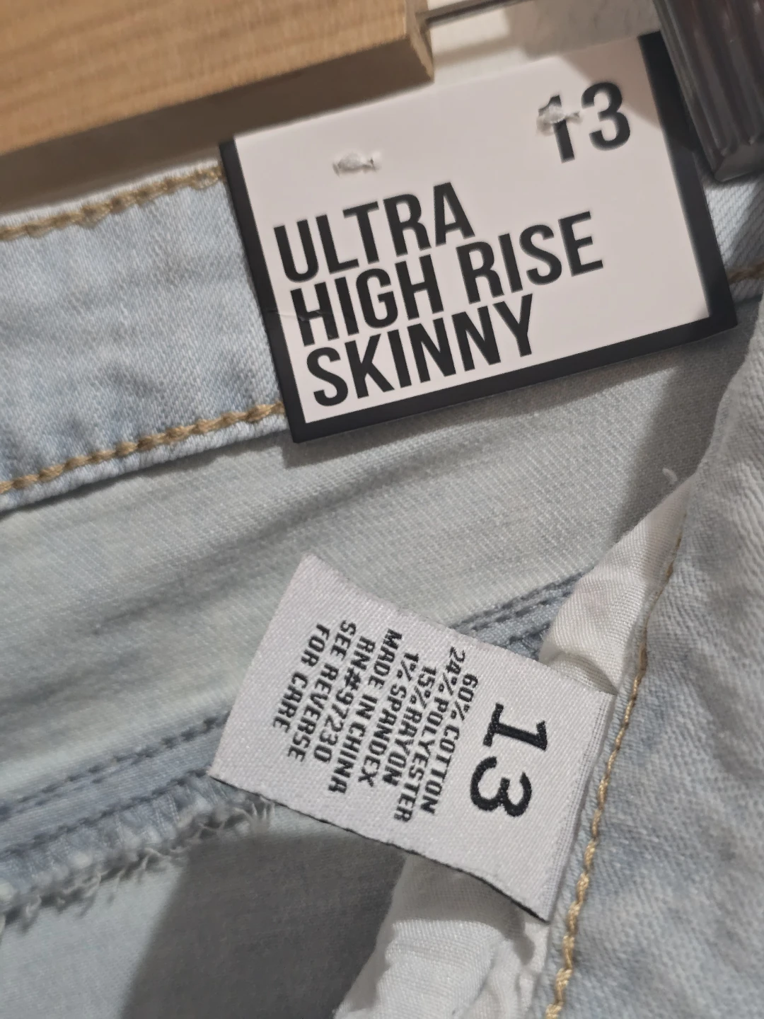 Almost Famous Ultra High Rise Skinny Jeans - Size 13 - photo 5