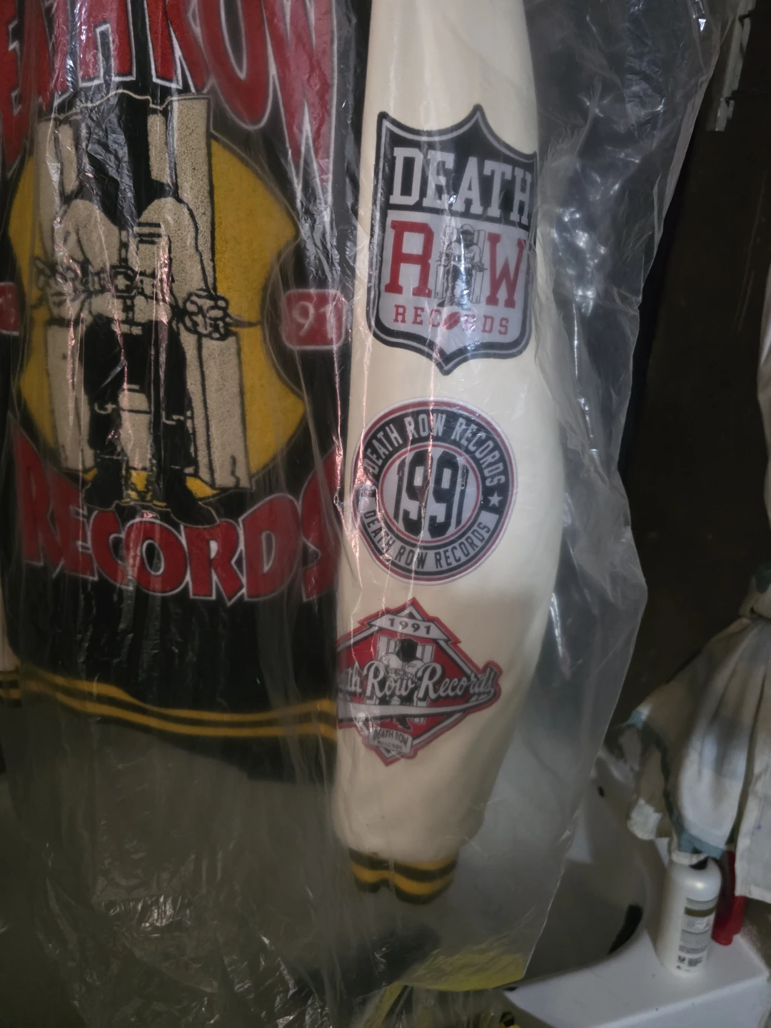 Death Row Records Patched Varsity Jacket - Size L - photo 4
