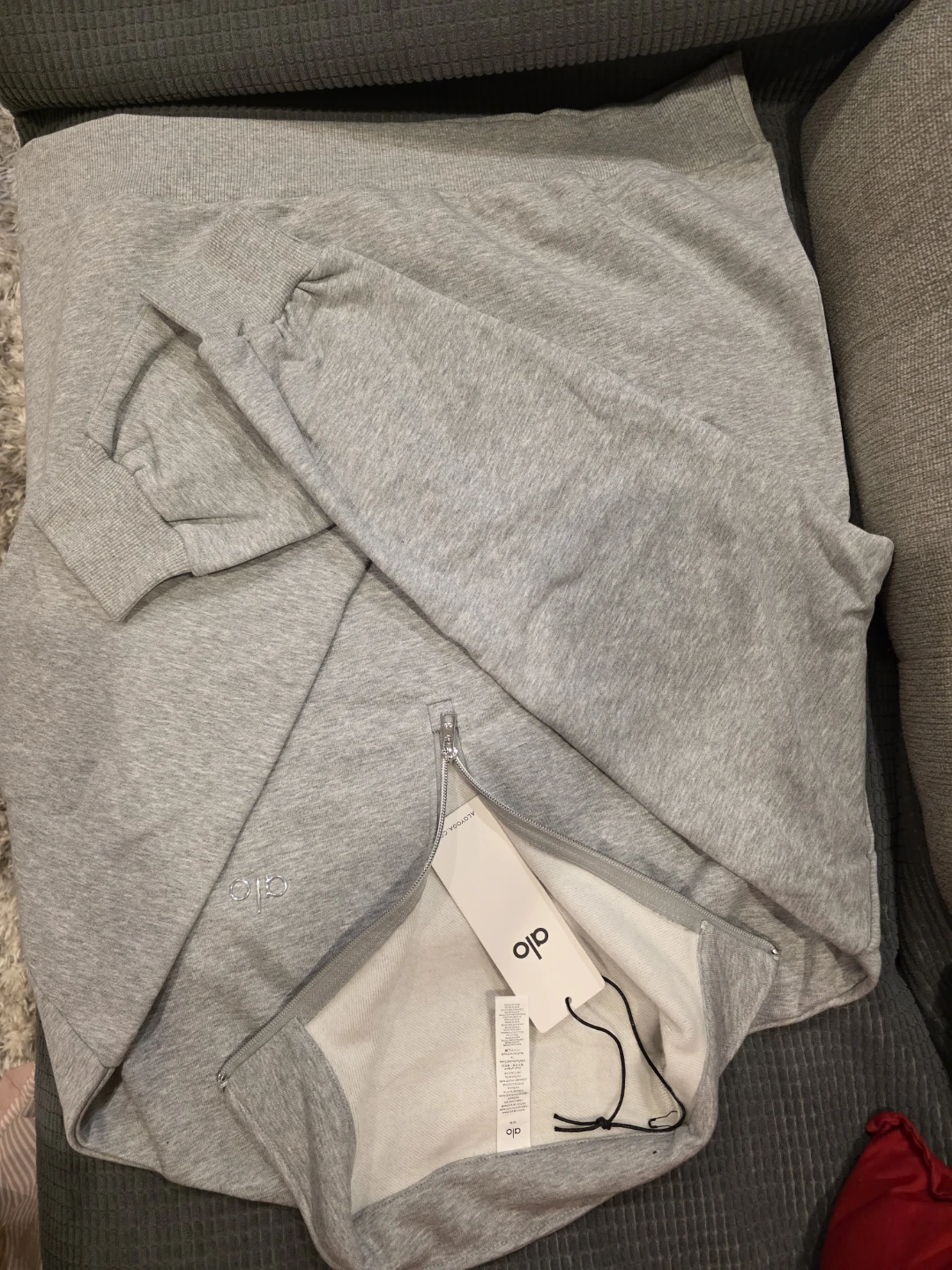 Alo Yoga Grey heather 1/4 Zip pullover