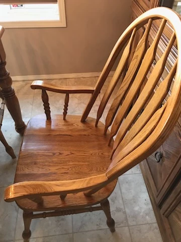 Solid Oak Dining Set with 6 Chairs - photo 2