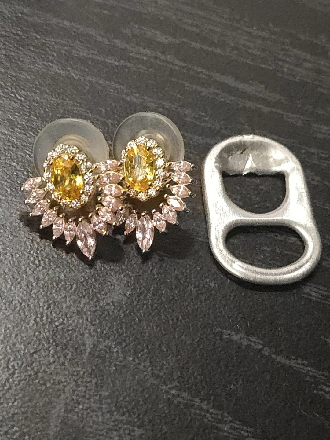 Yellow & Pink Gemstone Earrings - photo 2