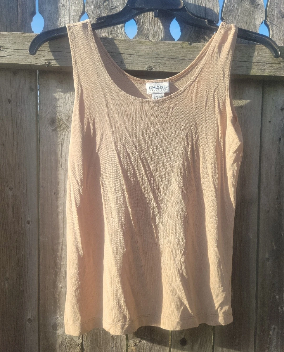 Chico's Travelers Tank Top Size 1 Beige