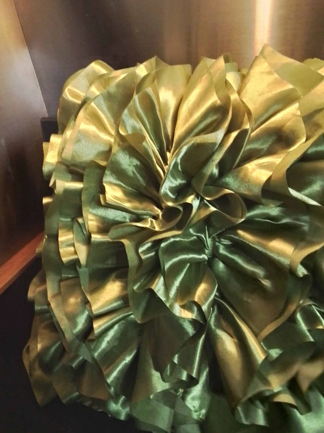 Decorative Green Ruffled Pillow Pier 1 - photo 2
