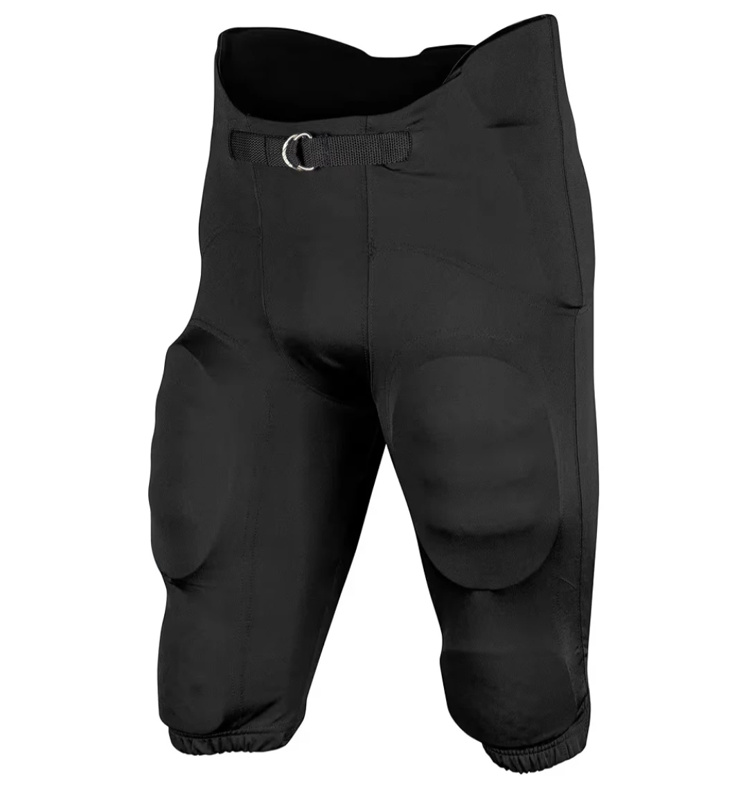 XL Adult Men's Integrated Padded Football Pants - Black
