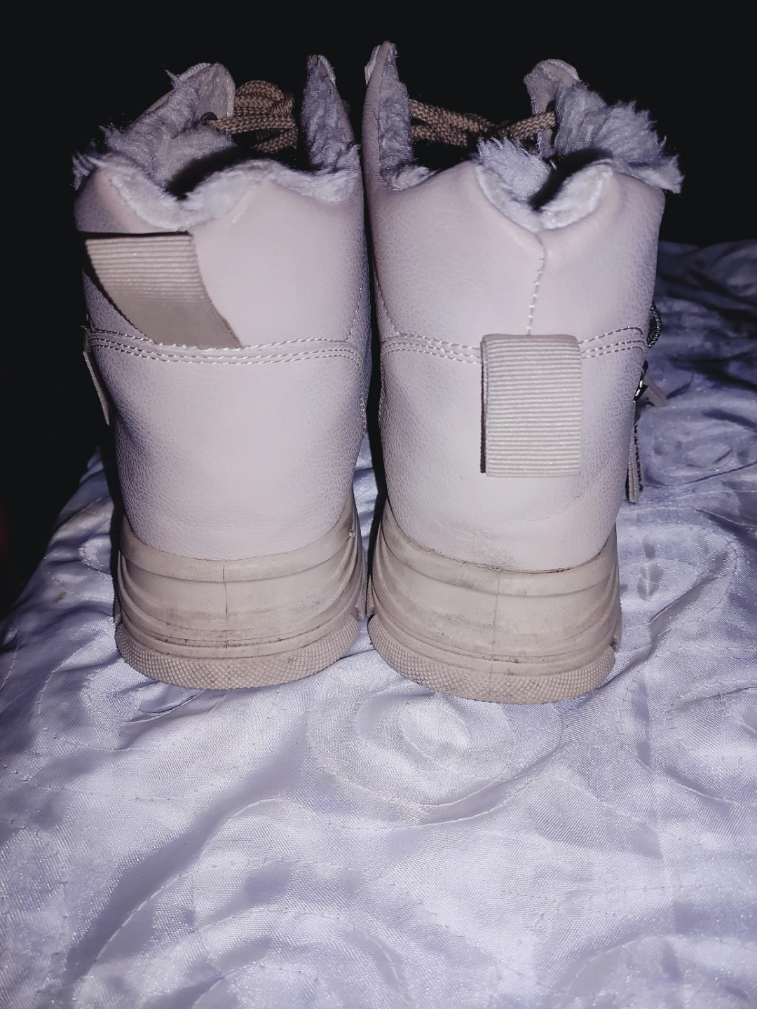 🥕Beige Winter lace up ankle boots with lining size 38 or used - photo 4