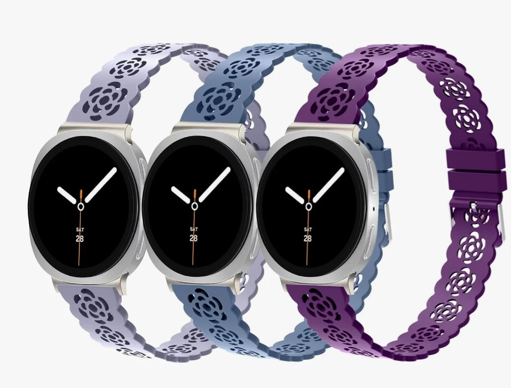 Nigaee 3 Pack Soft Silicone Watch Bands for Samsung Galaxy