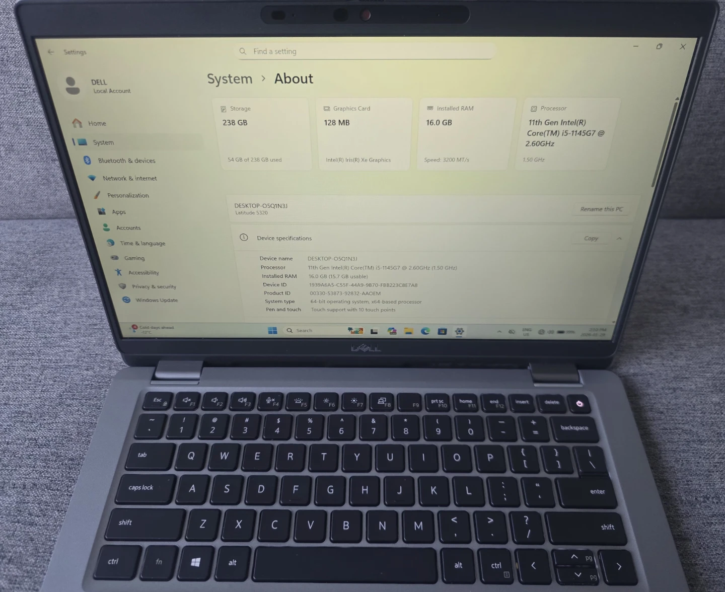 Dell Latitude 5320 Laptop + touchscreen - 256gb - 16Gb R- Win11 - photo 4